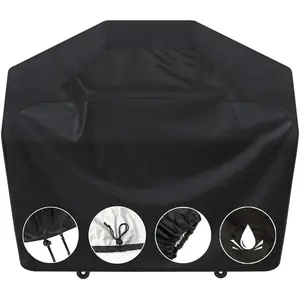 BBQ Gas Grill Cover 67 Inch Barbecue Waterproof Outdoor Heavy Duty UV Protection Black