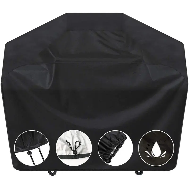67-Inch Heavy-Duty Oxford Fabric Gas Grill Dustproof Cover - Waterproof, UV-Resistant, Eco-Friendly, Lightweight, Tear-Resist Storm-Ready, Portable with Adjustable Hem, Outdoor Home Care Protector