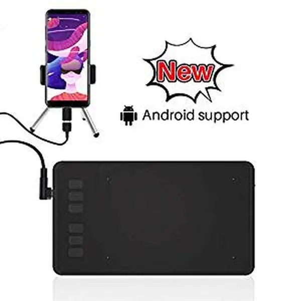 Huion H640P Portable 6x4 in Digital Writing Tablet Device - 6 Press Keys, Battery-Free Stylus Pen, Wireless Capable for OSU Games, Android Smartphones, Mac, Windows, Linux PCs, Devices