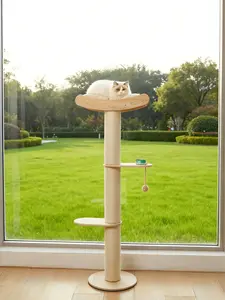 Adjustable Cat Tree to Ceiling (102-118”) – 5-Tier Hemp Scratching Post, Perches & Sturdy Activity Center