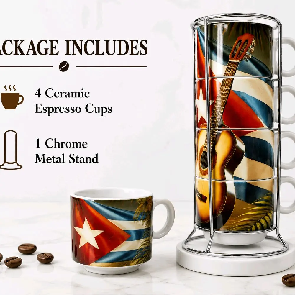 Tazas apilables estilo cubano