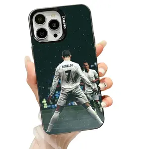 CR7 Football Star R-Ronaldo-ES Phone Case For iPhone 16,15,14,13,12,11,Pro,Max,Plus,Mini,XS,SE Anti Fall Black Matte Hard Bumper