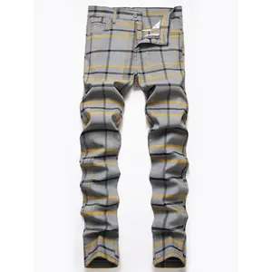 Stretch Viscose Blend Skinny Chinos - Men's Casual Mid Waist Zipper Fly Regular Fit Woven Trousers with Pockets for All-Season