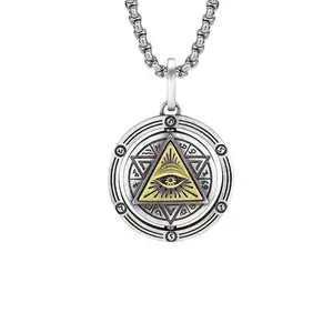 Rotatable God's Eye Necklace Rotating Pendant Jewelry Daily Wear Gift y2k
