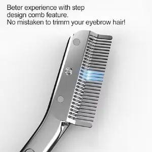 Stainless Steel Eyebrow Trimmer with Comb, Premium Makeup Scissors, Eyebrow Grooming Tool, Hair Removal Razor, Beauty Essential, Styling Tools