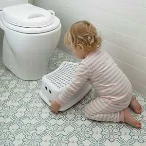 Step Stool for Kids - Anti-Slip Base Curved Design,Toilet Potty Training Toddlers Stool for Potty Training, Bathroom Toilet Stools with Soft Anti-Slip Grips for Safety