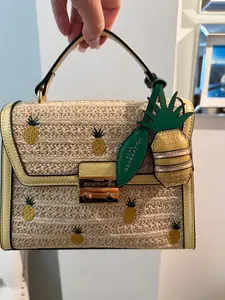 Trending Beaded Bags and Resort Collection - BCBG Wicker Pineapple Tote Bag