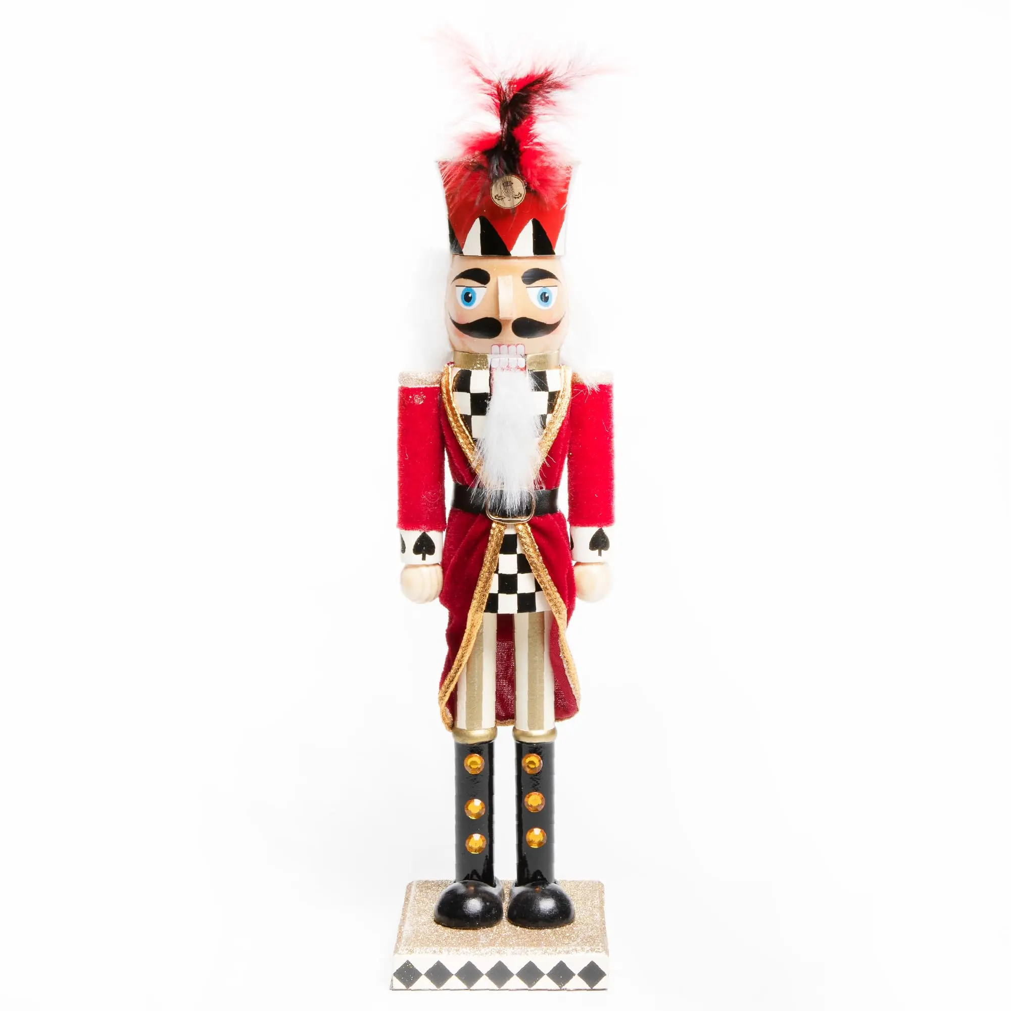 MACKENZIE-CHILDS Decorative Nutcracker Figurine, Wooden Nutcracker Christmas Home Decor