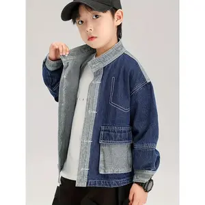 Korean-Style Baby Jacket with Patchwork Design for Kids, Autumn and Winter Trendy Stylish