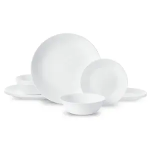 Corelle- Winter Frost White, Round 12-Piece Dinnerware Set