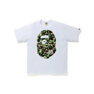 BAPE ABC Camo Big Ape Head Tee White/Green (men) by StockX