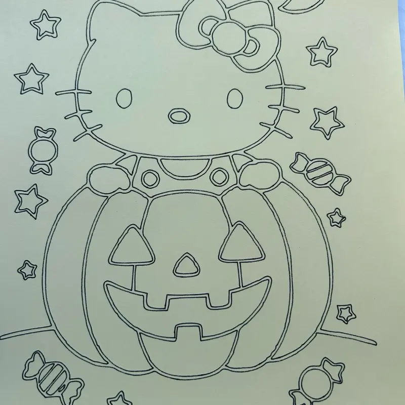 Hello Kitty Pumpkin Peel & Sand Art Kit