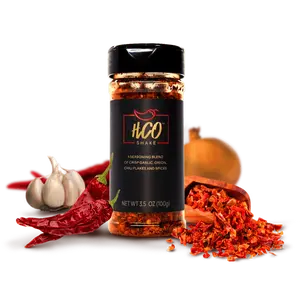 HCO Shake Seasoning Blend - Crisp Garlic, Onion, Chili Flakes & Spices (3.5 Oz Bottle) - Crunchy Flavor Enhancer for Rubs, Eggs, Salads
