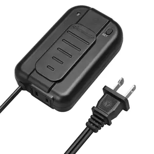 Plug in Dimmer Switch for Lamp, Push/Foot Dimmer Plug, Table Lamp Dimmer for Dimmable LED/CFL/Incandescent Bulb, Full Range Slide Control, 5 ft Extension Cord, ETL Listed, Black
