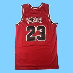 stitched Men's Classic-Design Sleeveless Basketball Jerseys Retro Red shirt 1997-98