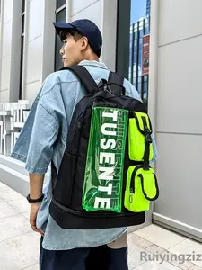 Badminton Fitness Bag for Men, High Aesthetic Sports Backpack, Tennis Ball Bucket Bag for Women, Kids Training Bag