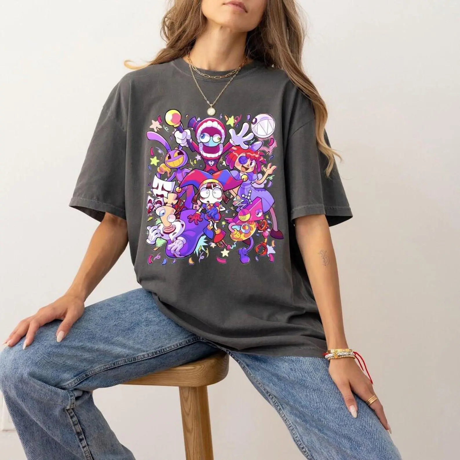 The Amazing Digital Circus Tshirt, TADC Fan Gift, Circus Characters Shirts, Circus Theme Sweatshirt Hoodie, Anime Gift Birthday for Boy Girl