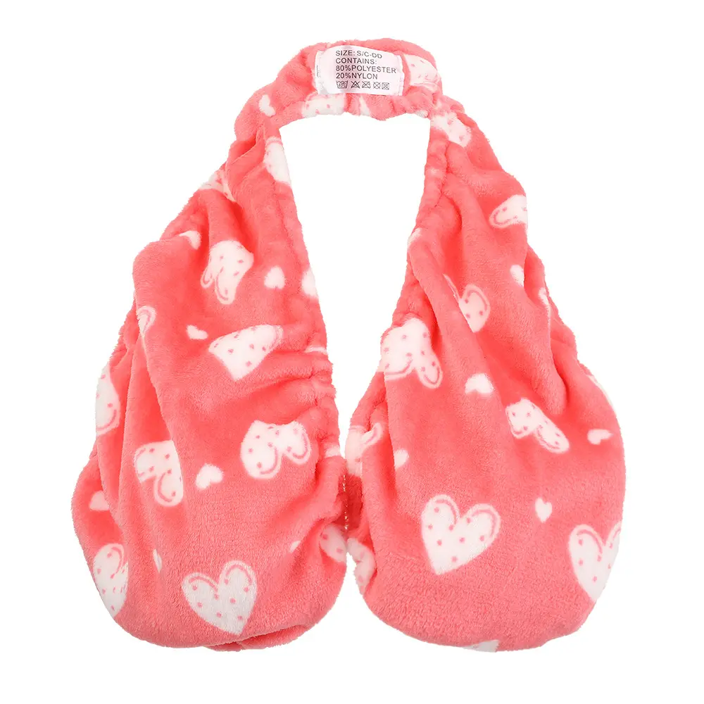 1 Pack Convenient Water Absorbing And Breathable Towel Bra Suitable for Beach, Sports, Indoor Daily Wear And Feeding, Towel Hanging Neck, Chest Wrapping, Neck Strapless, Double-sided Plush Super Soft And Warm, Suitable for Beautiful Women