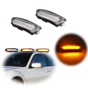 2pcs For 2011 2012 2013 2014 2015 2016 2017 2018 2019 2020 2021 2022 2023 Chrysler 300 Clear LED Amber Side Mirror lamps Light,Replace OEM 68170149AA 68170148AA