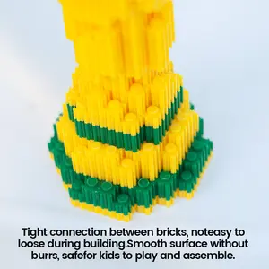 19cm Large Champion Gold Cup Building Set - Affordable 3D Micro Blocks DIY Craft, Detailed Sports Award Figurine, Budget Friendly Football Hobby Kit