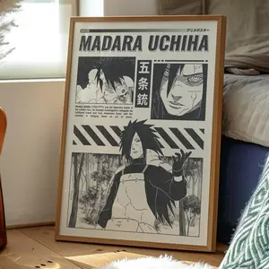 Naruto Madara Uchiha Manga Poster, Anime Poster Wall Decor