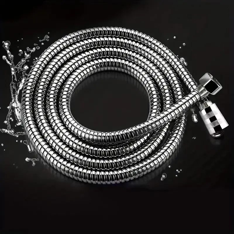Stainless Steel Shower Hose, 1 Count Anti-kink & Leak-proof Shower Tube, High Pressure Resistance Shower Hose, Easy DIY Replacement Shower Equipment, Shower Head Hose