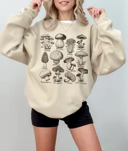 Vintage Mushroom Sweatshirt, Nature Lover Sweatshirt, Mushroom Collector, Cottage Core Aesthetic, Gift for Mushroom Hobies
