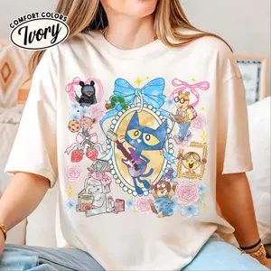 Comfort Colors - Children's Books Characters Back To School Graphic Tee, Preppy Teacher Library Book Club 1st Day of Kindergarten School Unisex T-Shirt - Perfect Gift for Fans