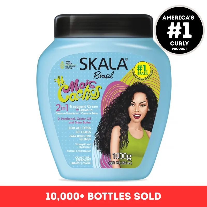 2 in 1 SKALA for Curly Hair Mais Cachos Super Curly Treatment Cream for Hair 3ABC Great for hair growth strength repair glow volume Hydrate Conditioner Shampoo Haircare Shea Moisture Moisturizer Hydrating