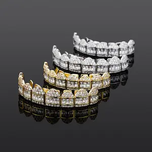 New best-selling hip-hop braces with eight teeth zircon Christmas dress braces Halloween props accessories funny braces.