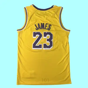 Men's stitched Basketball Jersey Gold CV 2025