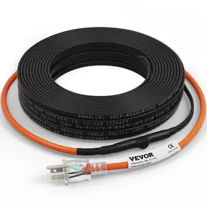 VEVOR Self - Regulating Pipe Heating Cable, 40FT 5W/FT Heat Tape for Pipes Freeze Protection, Water Pipe Heat Cable with Built - in Thermostat Protects PVC Hose, Metal and Plastic Pipe from FreezingVEVOR Super Brand Day