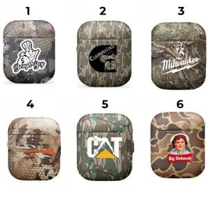 AirPods Case Dough boy, Cummins Camo, Shockproof Protective Cover for AirPods Gen 1 2 3 4 and AirPods Pro 1 2 3, Old School Duck Hunting