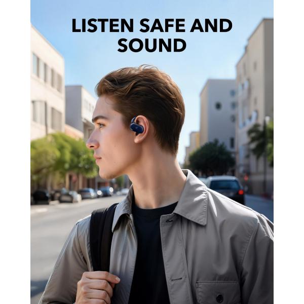 soundcore V20i by Anker Open-Ear Headphones, Adjustable Ear Hooks, Ultra-Comfort, Snug Fit, Powerful Sound, Clear Calls, IP55, 36H Playtime, Bluetooth 5.4 Wireless Earbuds, Multipoint Connection