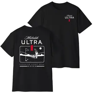 100% Cotton  Michelob Ultra Golf 2-Sided T-Shirt – Vintage Superior Light Beer Graphic Tee, Funny Golf Shirt for Men and Women, Classic Retro Golf Lover Top