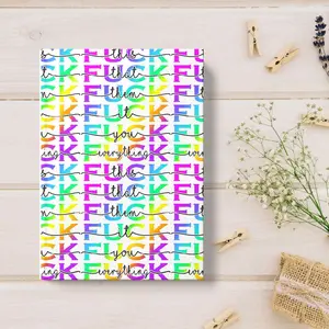 Colorful F Journal - Rainbow Text Design Notebook