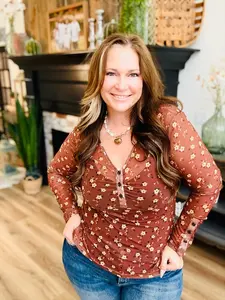 Floral Fontana Mesh Top