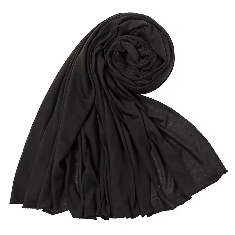 Modest Fashion Jersey Hijab Scarves - Blue, Black Color Options Available