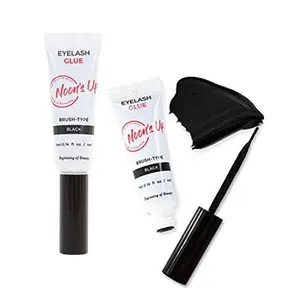 Eyelash Glue (Black) - Super Strong Hold Eyelash Adhesive | Waterproof Eyelash Glue | Hypoallergenic Lash Glue for Sensitive Eyes | Black Eyelash Glue That Blends Naturally (0.14 Fl. Oz.)