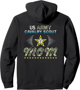 Proud Army Mom-Proud Army Cavalry Scout Mom Camouflage Army Pullover Hoodie