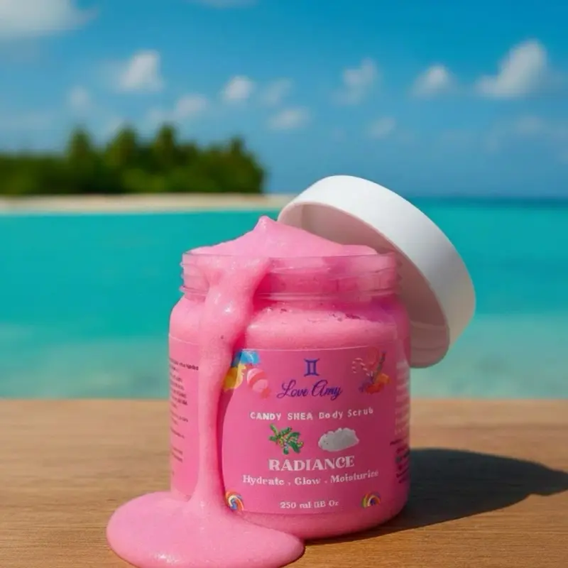 Brightening Radiance Body Scrub Exfoliate Remove Dead Skin Hydrate Glow Moisturize 250ml 8Oz