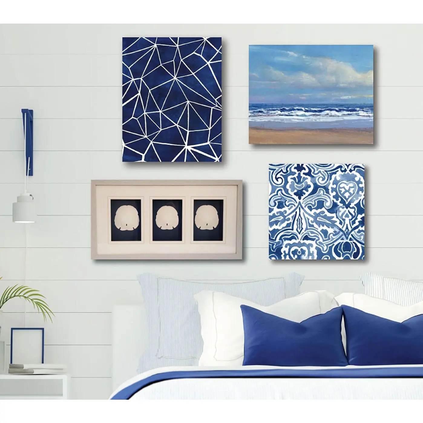 Courtside Market Blue Sky 4 Piece Canvas Set