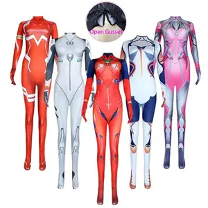 Anime Zentai Ayanami Rei Jumpsuits Cosplay Costume Unisex Zentai Catsuit  Halloween Bodysuit