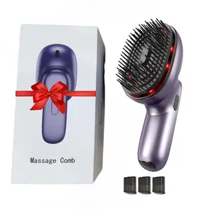 Electric Massage Comb -1pc, 3 1.2ml Hair Oil Bottles, A Multi-functional Rechargeable Massage Comb That Can Be Added with Essential Oils. Suitable for Scalp Massage Relaxation and Hair Fragrance Enhancement - Care, Detangler Brush, Hair Styling Comb