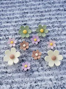 10pcs Colorful Flower Shoe Charms, Shoe Embellishments, Flower Shoes Decoration, Decorative Accessories for Shoes & Bags, Perfect for DIY Projects & Gifts, Footwear