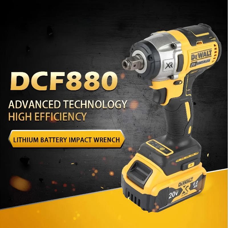 DEWALT DCF880 1/2" 20V MAX Brushless Cordless Impact Wrench 205Nm High Torque 3250RPM Professional Tool for Automotive Maintenance