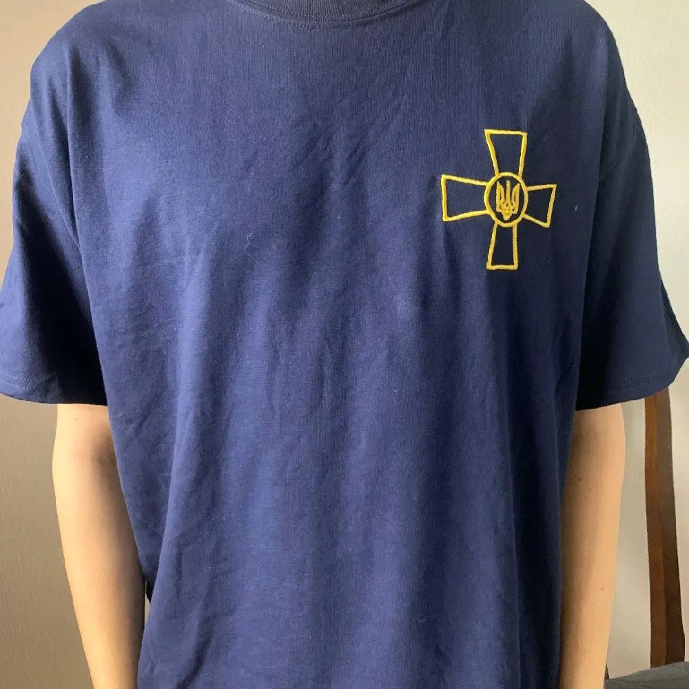 ZSU ЗСУ embroidered T-Shirt Cross Represent the Armed Forces of Ukraine Menswear Clothes Crew Neck Relaxed Fit Soft Ukrainian Gerb Cotton Polyester Tshirt Crewneck