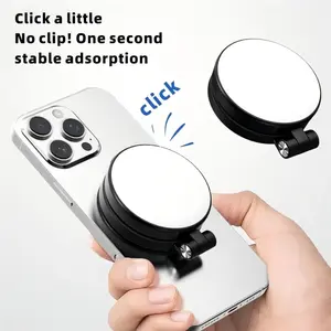 Fill Light with One Second Stable Adsorption No Clip Design for Easy Use Three-color Temperature 360 Degree Rotation Stretch up and down Compatible with All Electronic Products Ideal for Vlogs and Shooting Gift