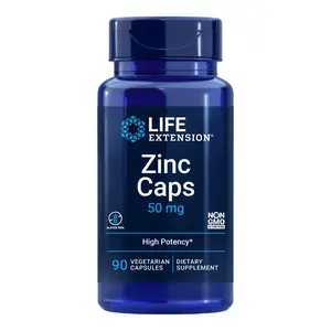 Life Extension Zinc Caps 50 MG, 90 Vegetarian Capsules
