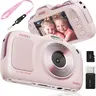 NBD K200 4K Ultra HD Compact Electronic Video Camera Camcorder Photographic Kit - 64MP, 16X Digital Zoom, USB Charging, Automatic, Rechargeable, Selfie-Capable, MicroSD Card Compatible, Portable for Beginners